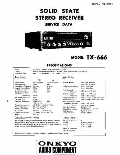Onkyo TX666 receiver