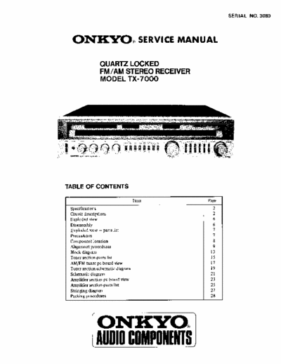 Onkyo TX7000 receiver