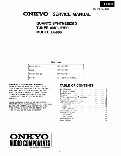Onkyo TX800 receiver