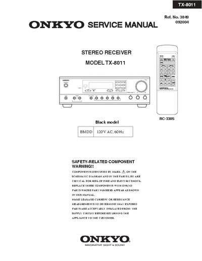 Onkyo TX8011 receiver