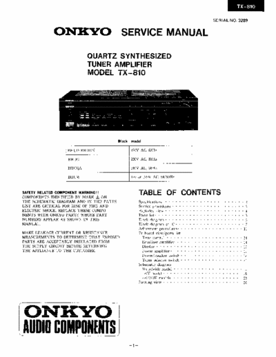 Onkyo TX810 receiver