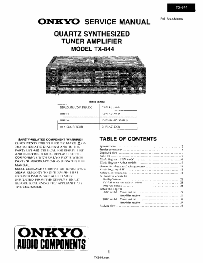 Onkyo TX844 receiver