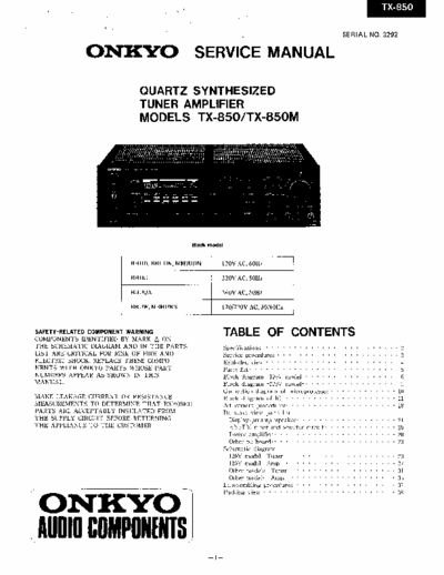 Onkyo TX850M receiver