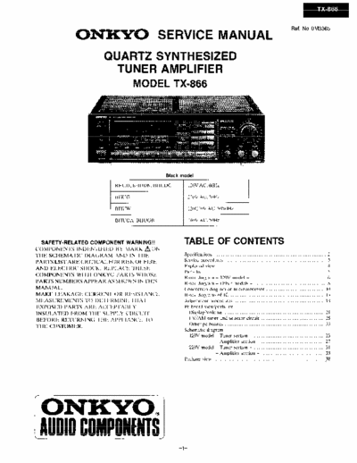 Onkyo TX866 receiver