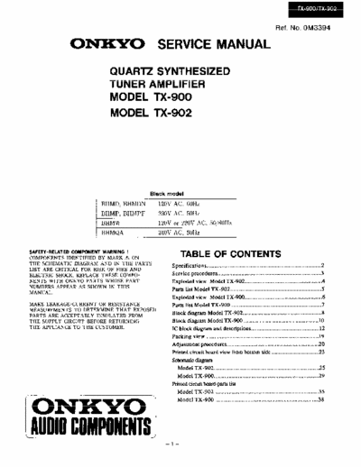 Onkyo TX900 receiver