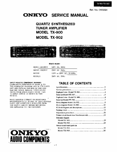 Onkyo TX902 receiver