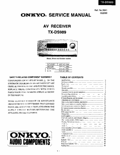 Onkyo TXDS989 receiver