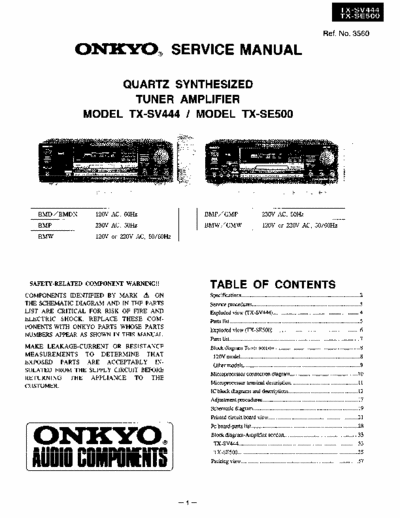 Onkyo TXSE500 receiver