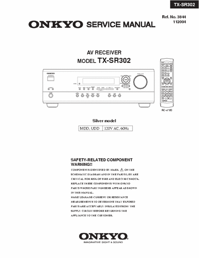 Onkyo TXSR302 receiver