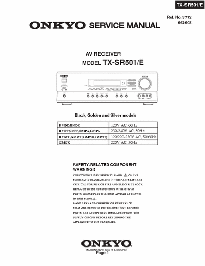 Onkyo TXSR501E receiver