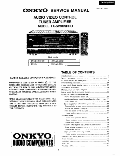 Onkyo TXSV909 receiver