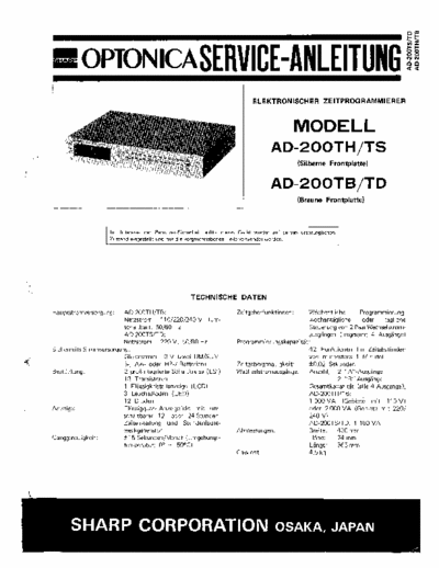 Optonica AD200 timer