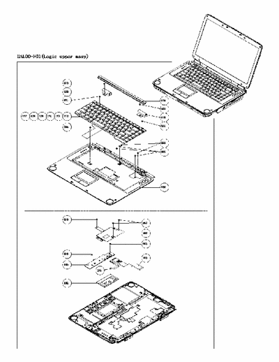 Toshiba Satellite P10-154 Assembly Diagrams