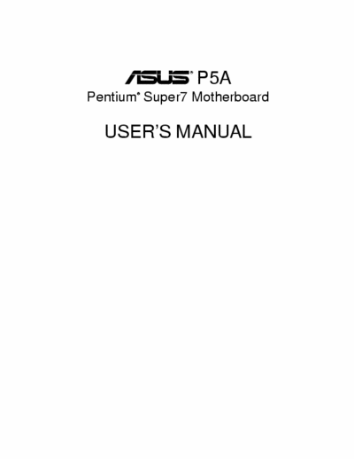 ASUS P5a Motherboard