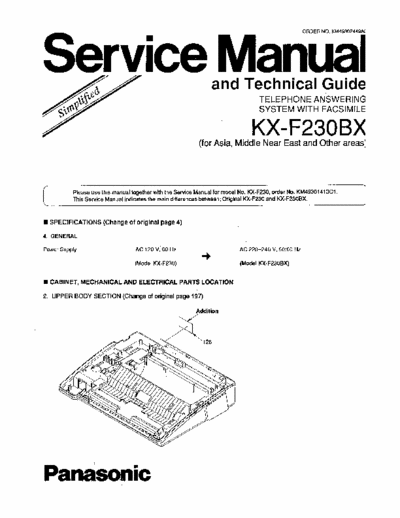 PANASONIC KX-F230BX S.M.