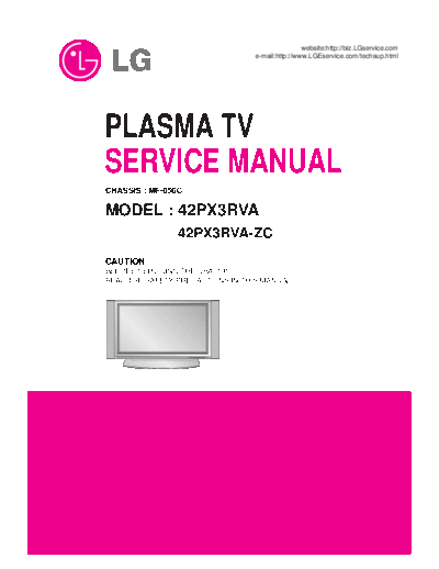 PANASONIC 42PX3RVA SERVICE MANUAL