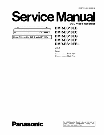 PANASONIC DMR-ES10E S.M.