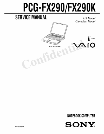 Sony Vaio VGN-C Series Service Manual for Sony Vaio VGN-C
