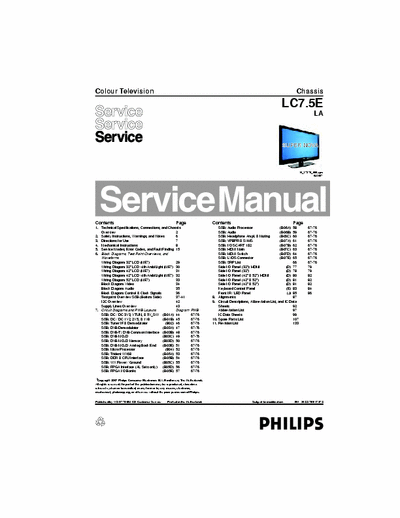 PHILIPS LCD TV Service Manual