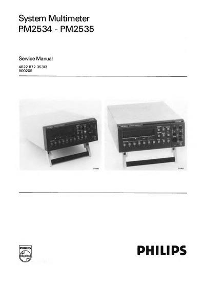 Philips PM2534 Service manual for Philips Fluke PM2534 and 2535,with calibration and schematic.