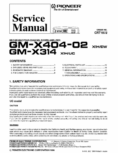 PIONEER GM-X404-02 S.M.