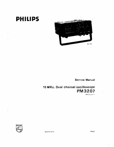 PHILLIPS PM3207 OSCILLOSCOPE