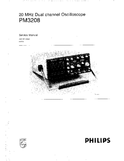 Philips PM3208 Manual and schemas for Philips PM-3208 Oscilloscope (also Beckman Industrial 9020, chauvin arnoux CA 2020, hung chang 5502)