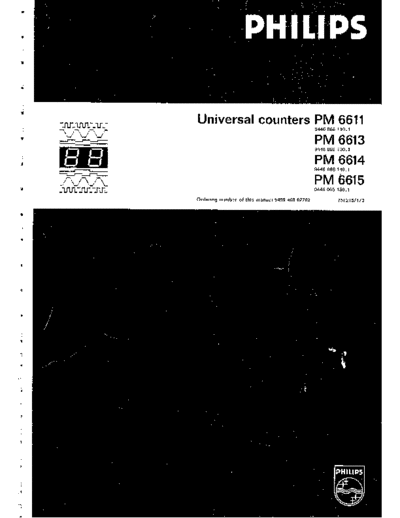 philips PM6611 - PM6615 user and service manual for the philips frequency counters  PM6611 PM6613 PM6614 and  PM6615.