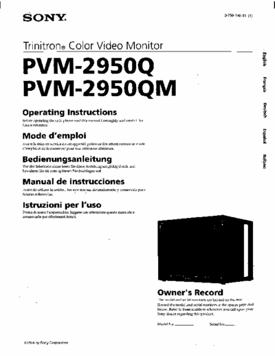 Sony PVM2950Q PVM2950Q