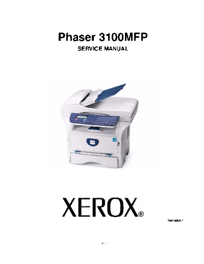 Xerox, Phaser Phaser_3100MFP Phaser_3100MFPServiceManual