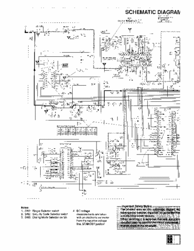 Motorola KX-T3920 Panasonic KX-T3920 Cordless  Phone Schematics