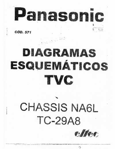 panasonic tc29a8 service manual and skematic diagrams