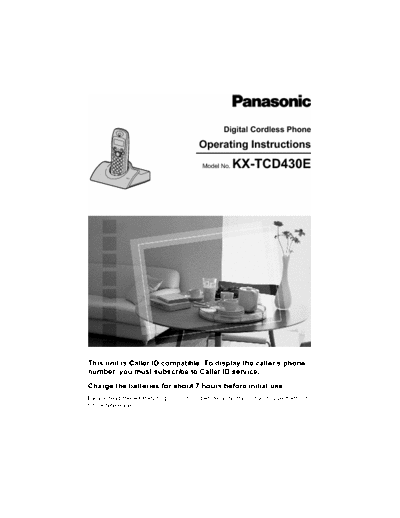 Panasonic KX-TCD430 Panasonic KC-TCD430 HUNGARIAN user manual. Magyar nyelvű használati útmutató.