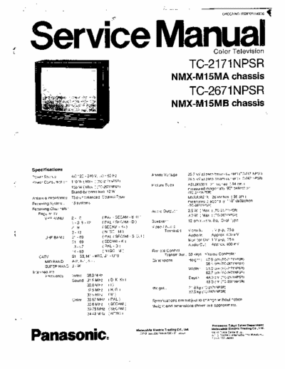 Panasonic TC-2171NPSR, TC-2671NPSR Service manual for models: Panasonic TC-2171NPSR, Panasonic TC-2671NPSR