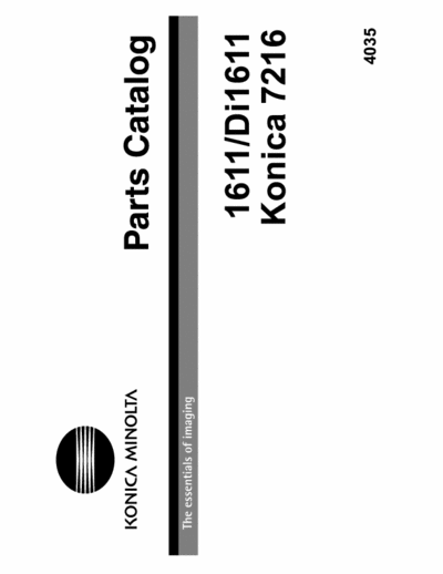 minolta konica Konica 7216 parts catalog.
Parts_Manual Di1611_Konica 7216