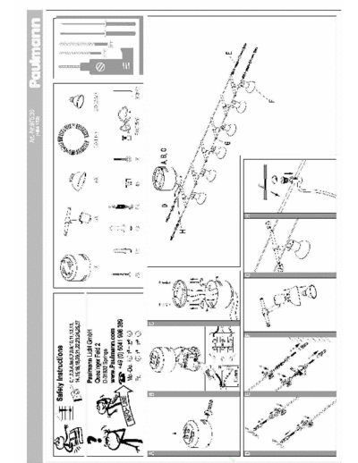 Paulmann 975.36 PAULMANN Wire Light system installation manual.
Wire Systems Sheela 210 6x35W GU5,3 Black-Chr./Opal 230/12V 210VA Met/Glass