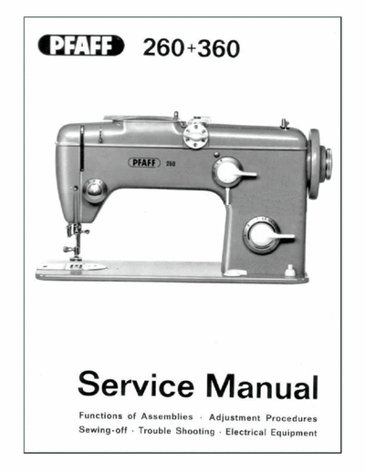 PFAFF 260 Service Manual Sewing Machine - 11.052Kb Part 1/5 - Pag. 90