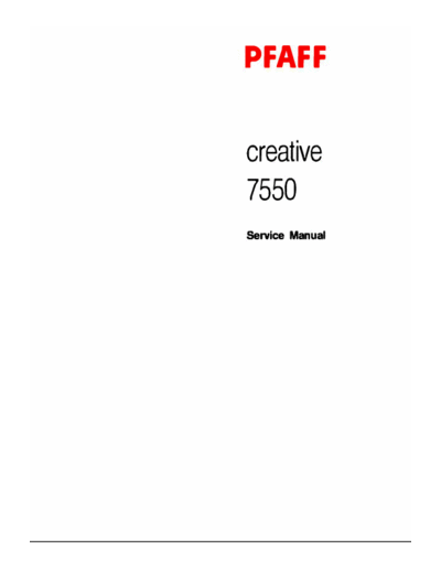 Pfaff creative 7550 Service Manual Pfaff creative 7550. Other Pfaff machines are similar, eg. 7570, 1471, 1472, 1473 and 1475.