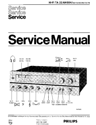 Philips 22AH684 service manual
