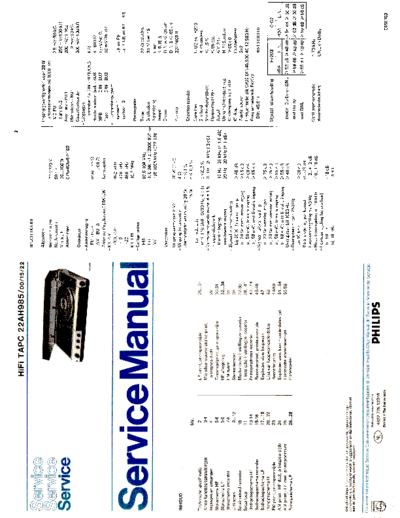 Philips 22AH985 service manual