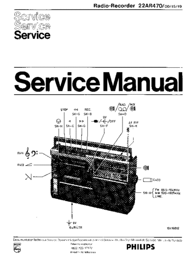 Philips 22AR470 service manual