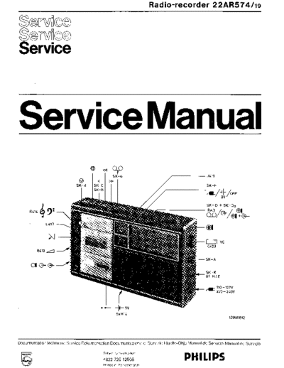 Philips 22AR574 service manual