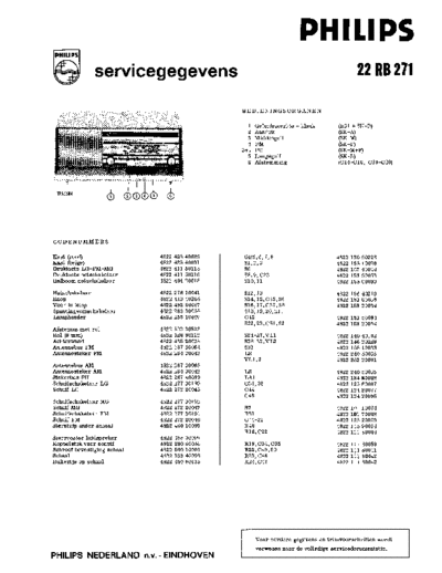 Philips 22RB271 service manual