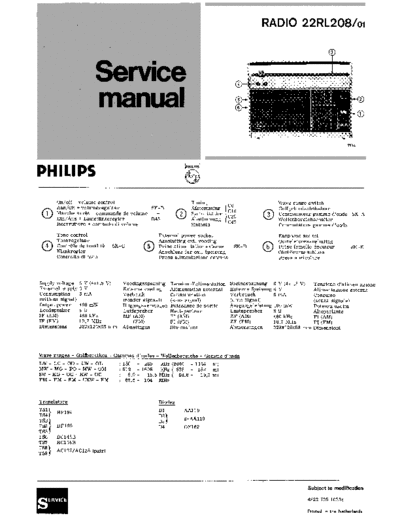 Philips 22RL208 service manual