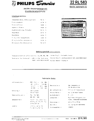 Philips 22RL583 service manual