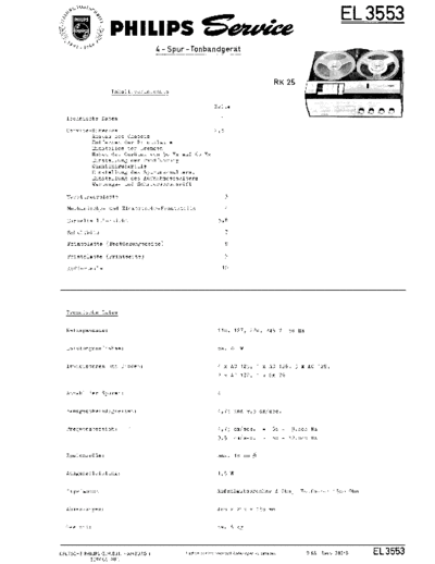 Philips EL3553 service manual