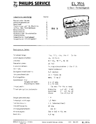 Philips EL3514 service manual