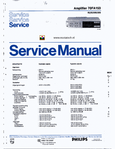 Philips 70FA153 integrated amplifier