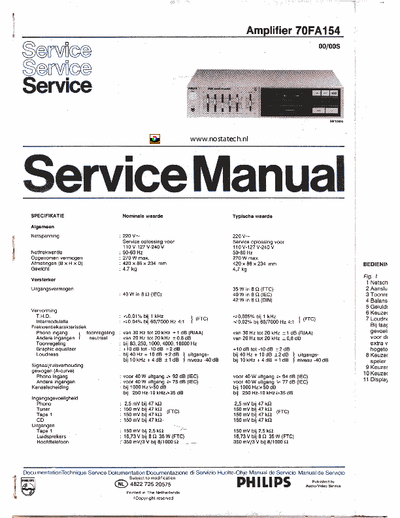 Philips 70FA154 integrated amplifier