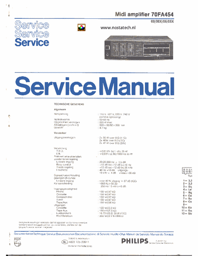 Philips 70FA454 integrated amplifier